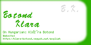 botond klara business card